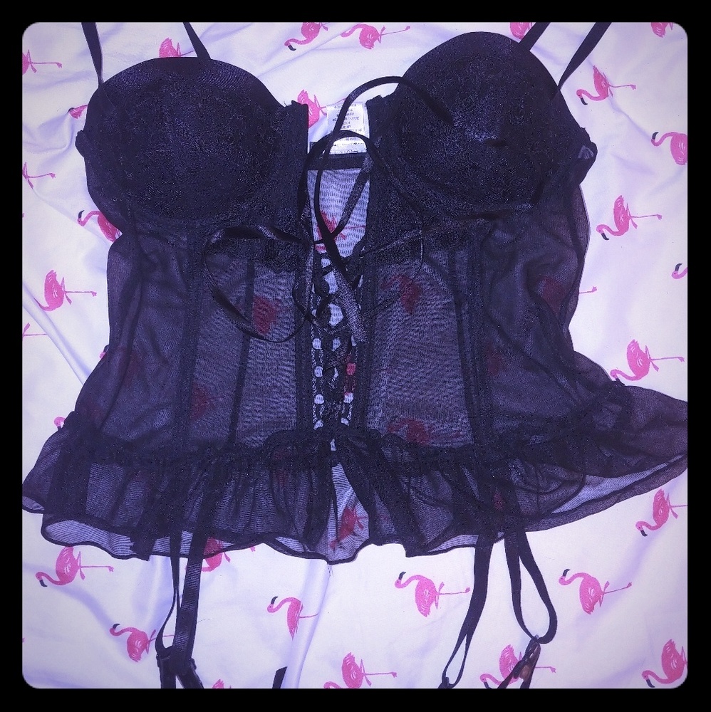 Sexy black bustier